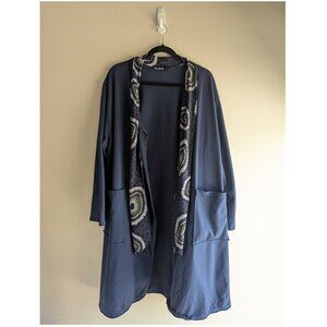 Le nove open cardigan with tie neck